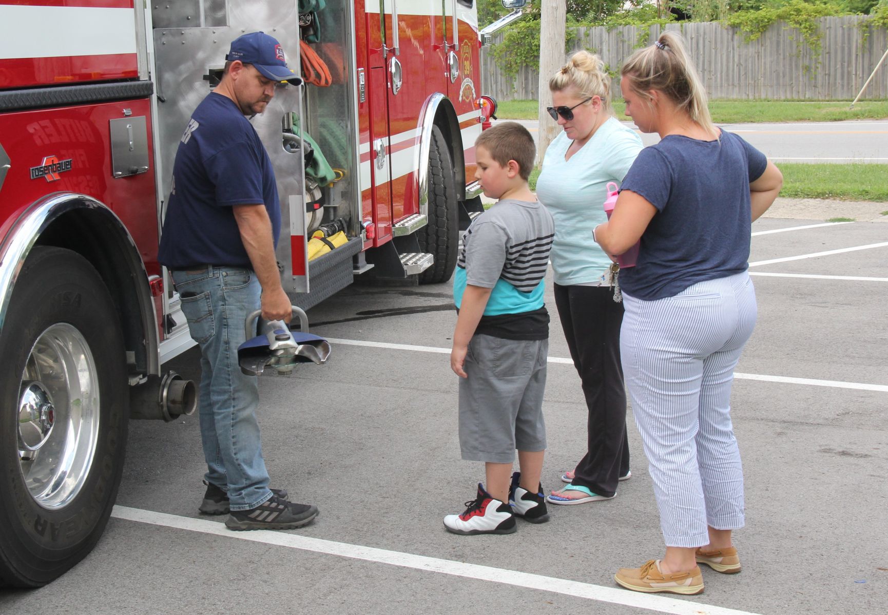 Touch-a-truck at the library
